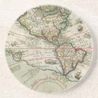 Carte antique du monde des Amériques, Theodor de B