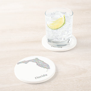 Dessous De Verre En Grès Carte de la Floride