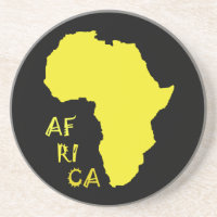 Carte de l'Afrique Jaune Funky