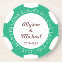 Carte de poker vert chanceux en amour mariage anni