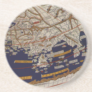 Dessous De Verre En Grès Carte du monde ptolémaïque antique, Johannes d'Arn