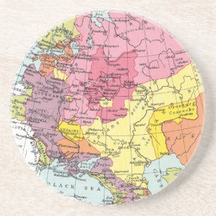 DESSOUS DE VERRE EN GRÈS CARTE : EXPANSION DE LA RUSSIE