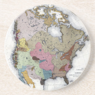 DESSOUS DE VERRE EN GRÈS CARTE : INDIENS D'AMERIQUE 3