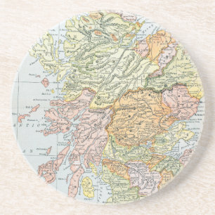 DESSOUS DE VERRE EN GRÈS CARTE : L'ECOSSE