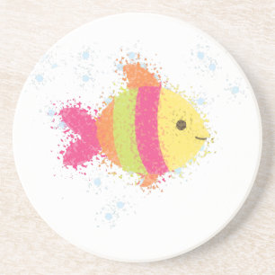 Dessous De Verre En Grès Carton de poisson mignon
