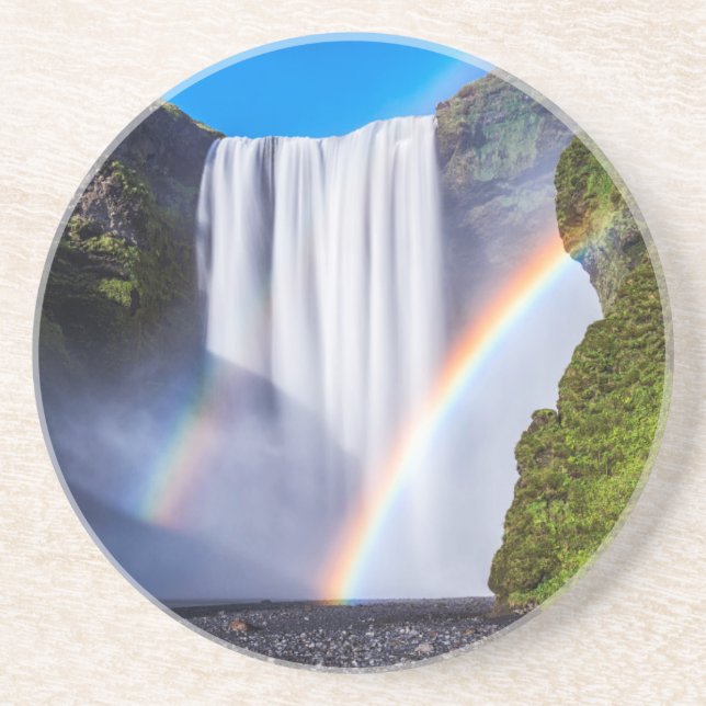Dessous De Verre En Grès Cascade et arc-en-ciel (Devant)