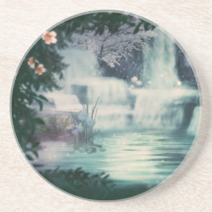 Dessous De Verre En Grès Cascade Imaginaire