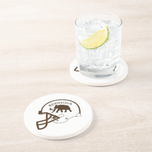 Dessous De Verre En Grès Casque de football de l'Université de Beringia