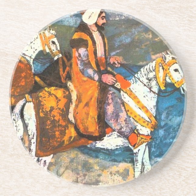 Dessous De Verre En Grès Cavalier arabe (Devant)