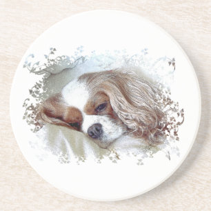 Dessous De Verre En Grès Cavalier Charles Spaniel