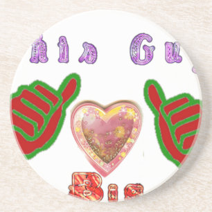 Dessous De Verre En Grès Ce type adore les grands cadeaux d'art Imprimer