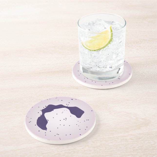 Dessous De Verre En Grès Cellule sanguine blanche (Côté)