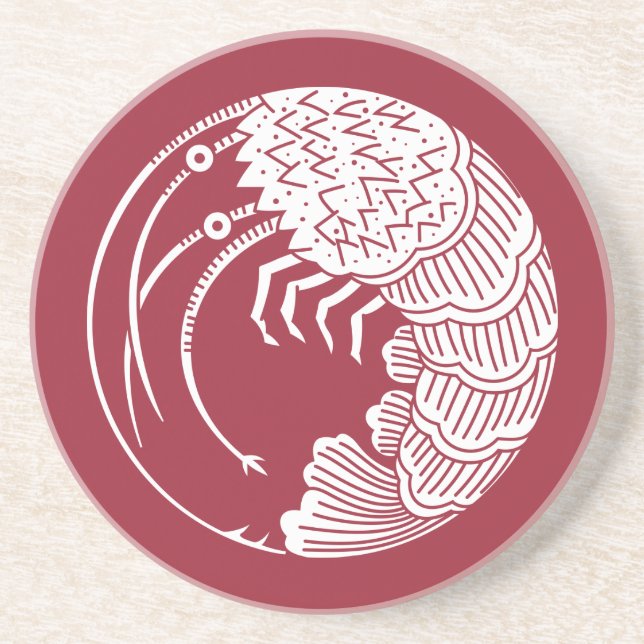 Dessous De Verre En Grès Cercle de langoustine (Devant)