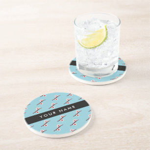 Dessous De Verre En Grès Cerisier Fleur, Sakura Rose, Votre Nom