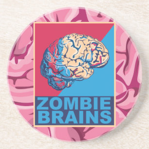 Dessous De Verre En Grès Cerveau de zombie