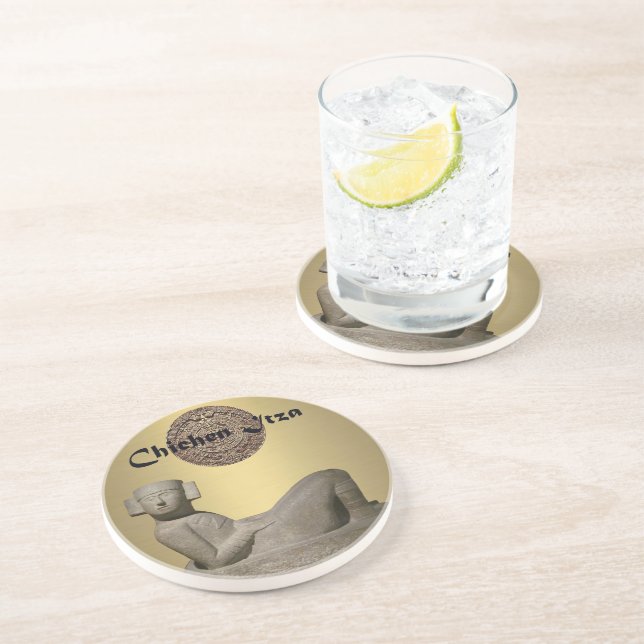 Dessous De Verre En Grès Chac-Mool (Côté)