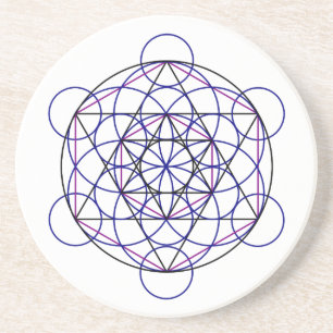 Dessous De Verre En Grès Champ humain d'énergie de Merkaba de nos 7 Chakra