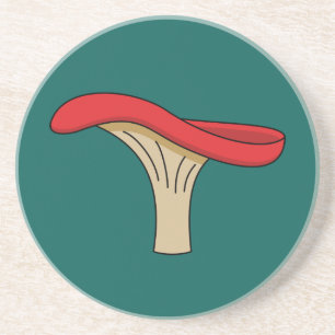 Dessous De Verre En Grès Champignons rouges caricaturés