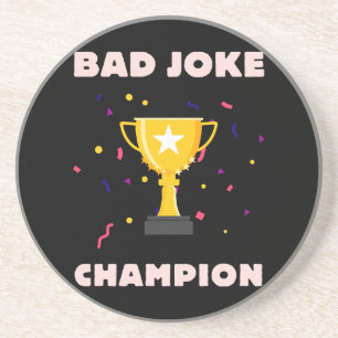 Dessous De Verre En Grès Champion de mauvaise blague