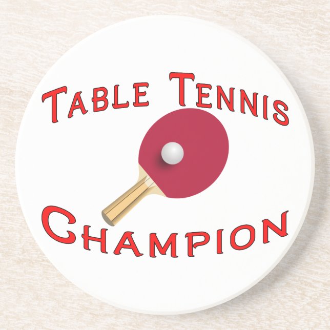 Dessous De Verre En Grès Champion de ping-pong (Devant)