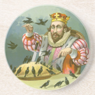 Dessous De Verre En Grès Chanter une chanson de Sixpence, rime Vintage de N