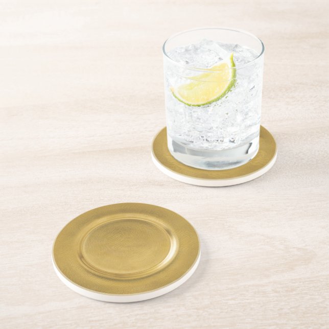 Dessous De Verre En Grès Chargeur d'or (Côté)