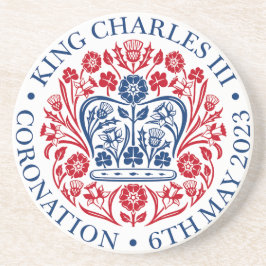 Dessous De Verre En Grès Charles III Coronation