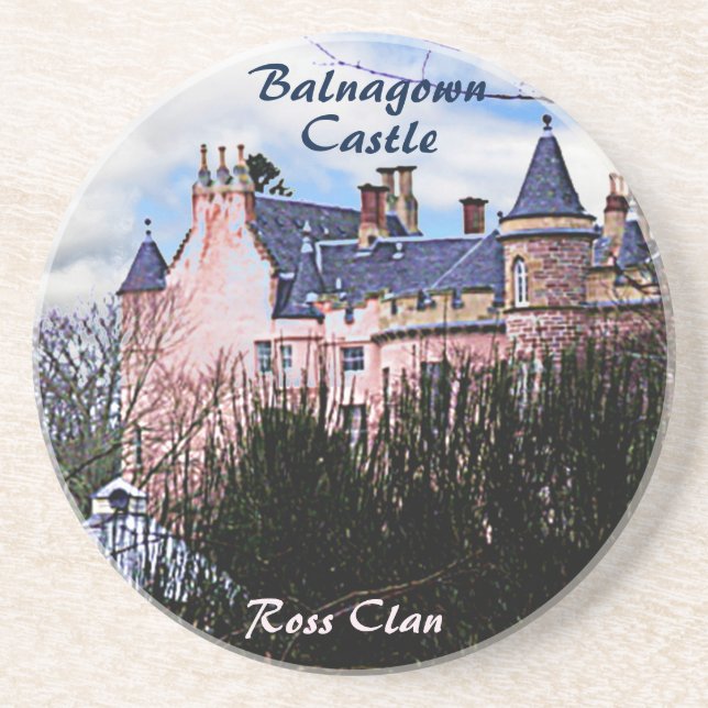 Dessous De Verre En Grès Château de Balnagown, Inverness Écosse - Ross Clan (Devant)
