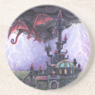 Dessous De Verre En Grès Château du Dragon