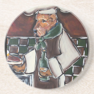 Dessous De Verre En Grès Chef Airedale