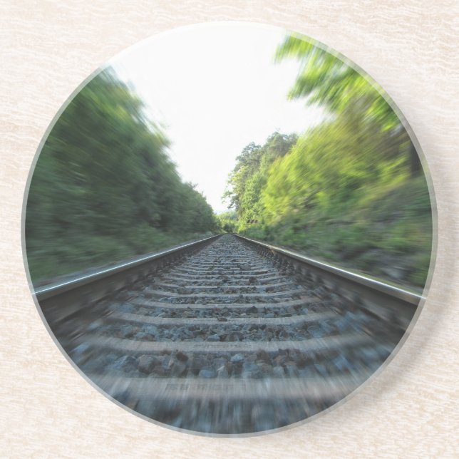 Dessous De Verre En Grès Chemins de fer (Devant)