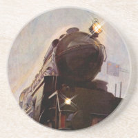 Cheval de fer de train de soirée brumeuse de