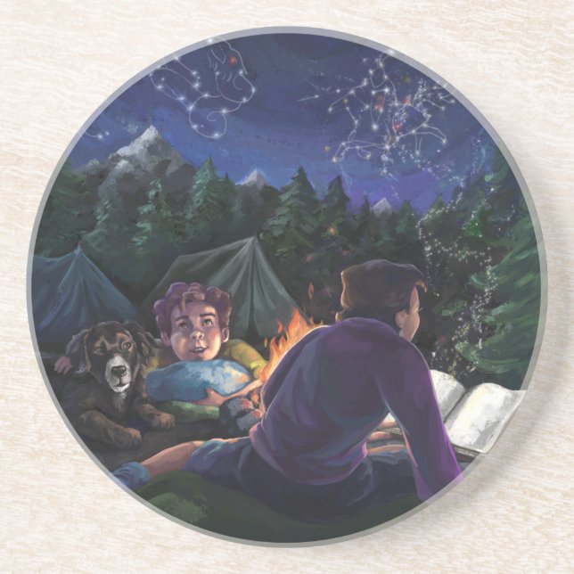 Dessous De Verre En Grès Chevaliers d'été (Devant)