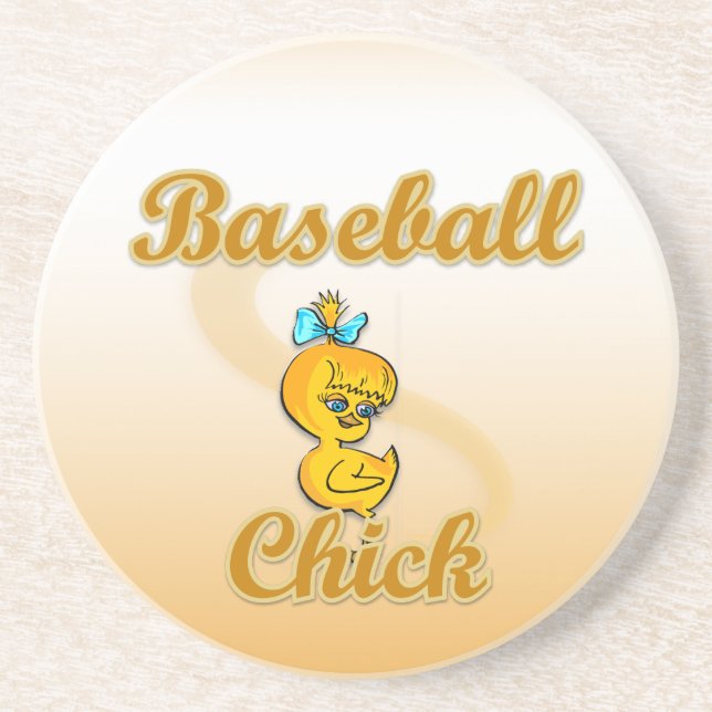 Dessous De Verre En Grès Chick baseball (Devant)