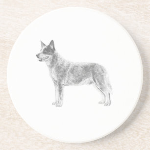 Dessous De Verre En Grès Chien de bétail australien