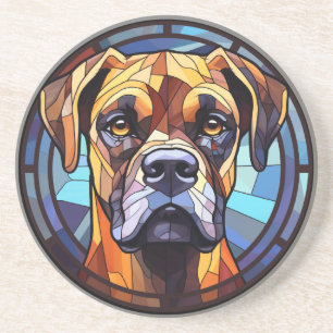 Dessous De Verre En Grès Chien de boîte en verre doux