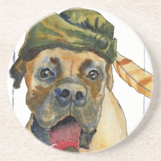 Dessous De Verre En Grès Chien de boxeur de Sherwood