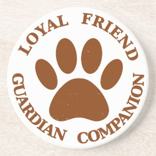 Dessous De Verre En Grès Chien Paw Loyal Friend