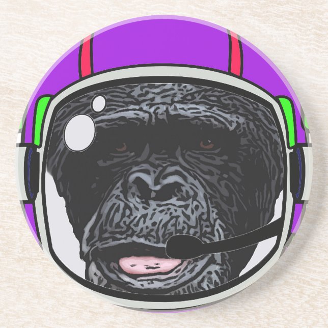 Dessous De Verre En Grès Chimp. spatial (Devant)