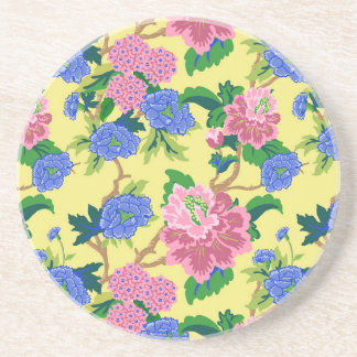 Dessous De Verre En Grès Chinoiserie Preppy Vin Floral Tumbler