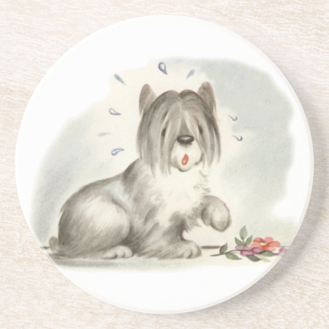 Dessous De Verre En Grès chiot (Devant)