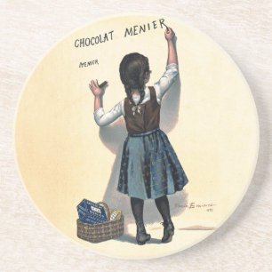Dessous De Verre En Grès Chocolat Child Writing Wall Victorian Art