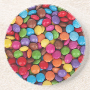 Dessous De Verre En Grès Chocolate candy rainbow color