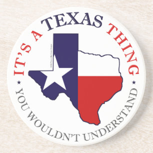 Dessous De Verre En Grès Chose du Texas