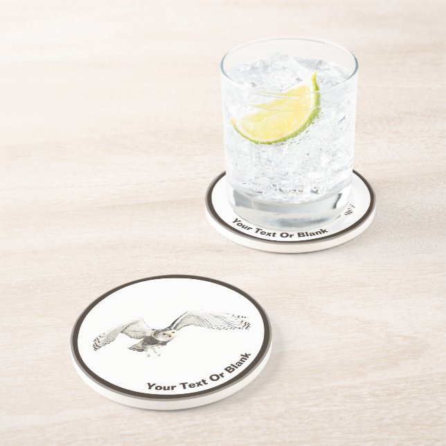 Dessous De Verre En Grès Chouette des neiges (Côté)