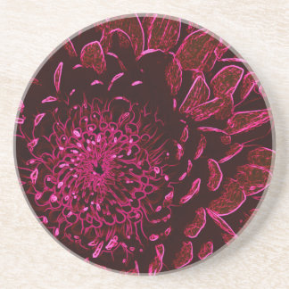 Dessous De Verre En Grès Chrysanthème
