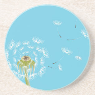 Dessous De Verre En Grès Ciel bleu dandelion nature fleurie