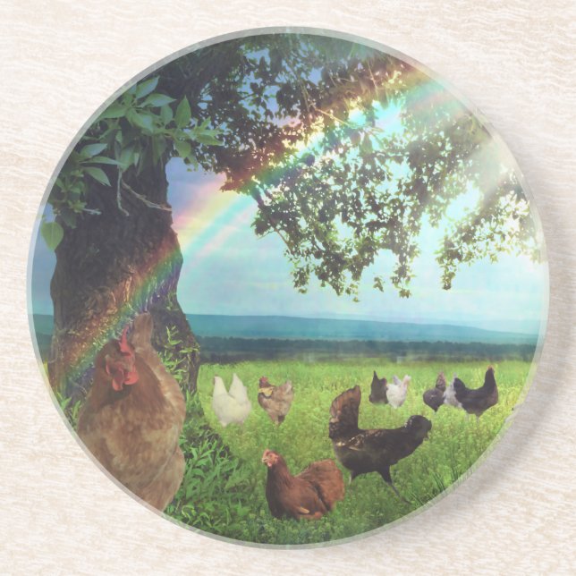 Dessous De Verre En Grès Ciel de poulet (Devant)