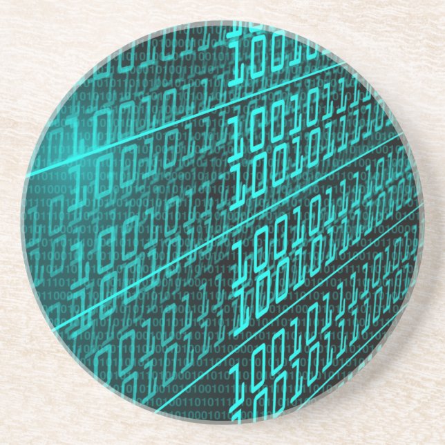 Dessous De Verre En Grès Circuit informatique futuriste Cyberpunk (Devant)