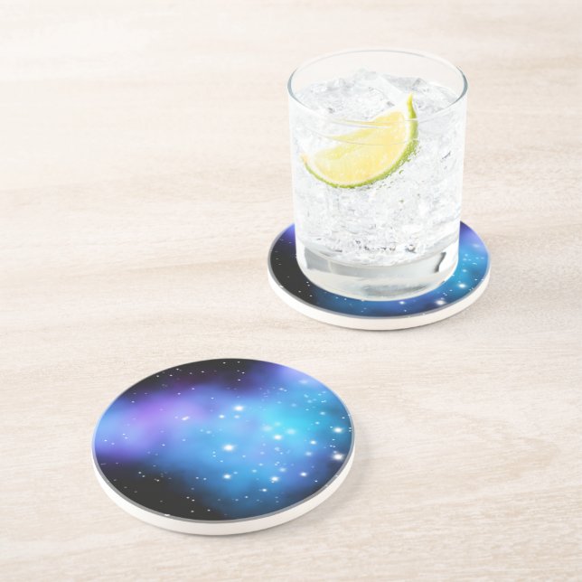 Dessous De Verre En Grès Clouages spatiaux Galaxy Starlight (Côté)